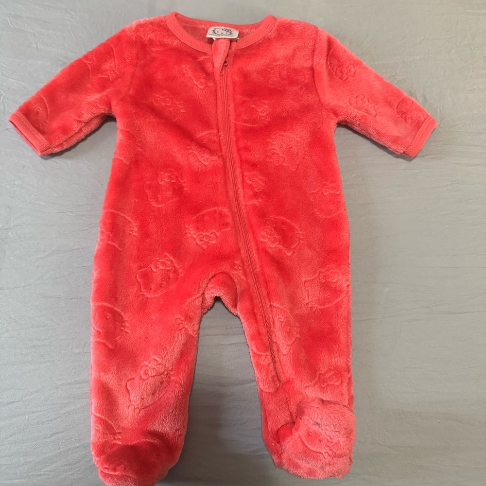 Hello Kitty Pink Fleece Footie